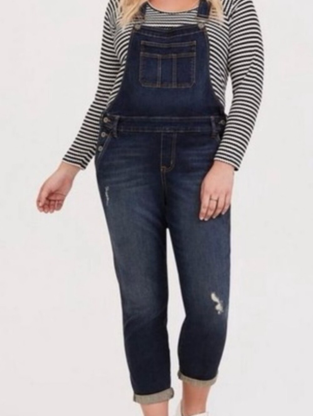 Torrid Denim Overalls Slightly Distressed Size 16
